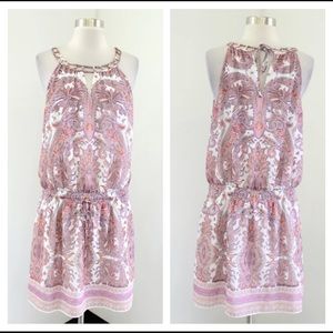 White House Black Market Paisley Pink Dress XXS